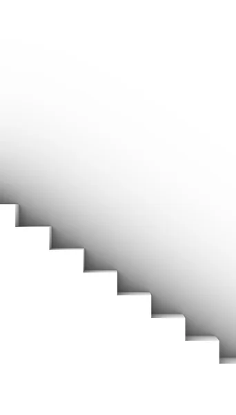 Escalera abstracta sobre fondo blanco — Foto de Stock