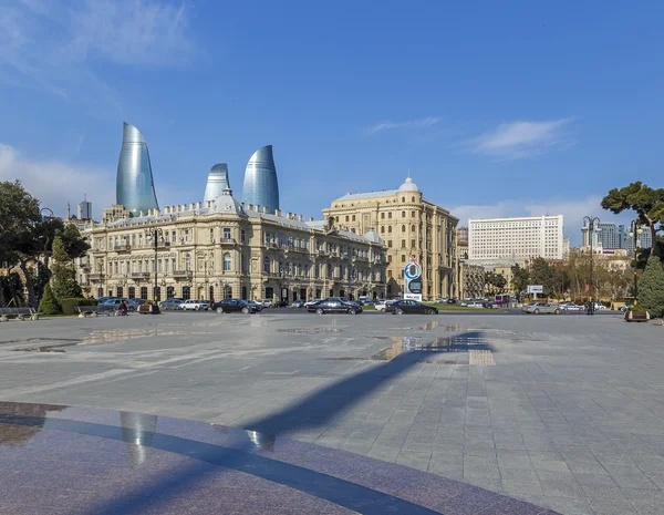Azneft-Platz in Baku — Stockfoto