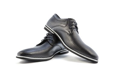 Beyaz bir arka planda erkekler için deri Klasik Ayakkabı Yaz