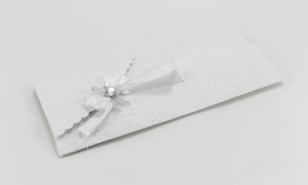 흰색 바탕에 결혼식 초대 카드 — 스톡 사진