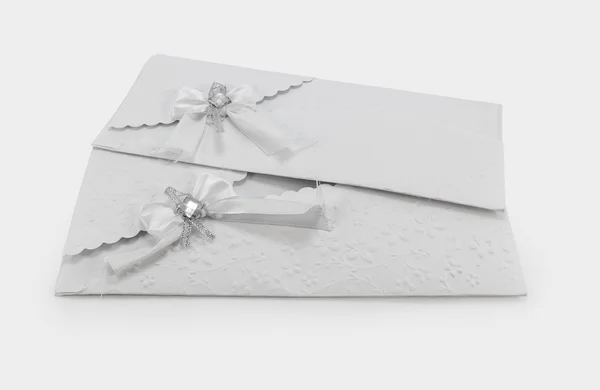 흰색 바탕에 결혼식 초대 카드 — 스톡 사진