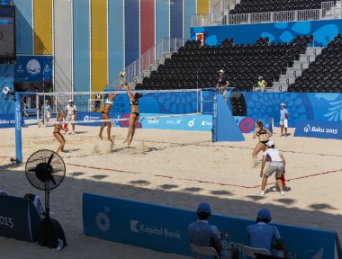 Bakü, Azerbaycan-ilk Avrupa Oyunlar-Haziran 20,2015-plaj voll