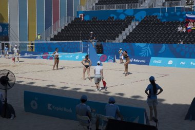Bakü, Azerbaycan-ilk Avrupa Oyunlar-Haziran 20,2015-plaj voll