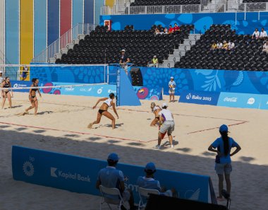 Bakü, Azerbaycan-ilk Avrupa Oyunlar-Haziran 20,2015-plaj voll