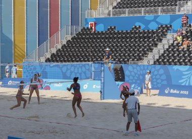 Bakü, Azerbaycan-ilk Avrupa Oyunlar-Haziran 20,2015-plaj voll