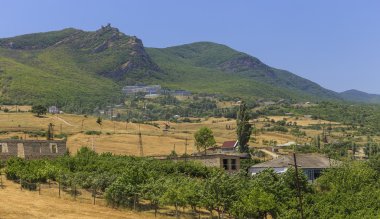 Ancient fortress on a mountain top Galaalty