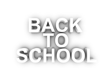 geri okul Word'e 3D render