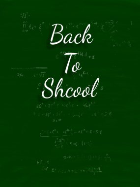 The words Back to School written on a green blackboard