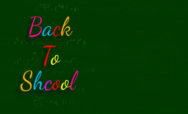 The words Back to School written on a green blackboard — 스톡 사진