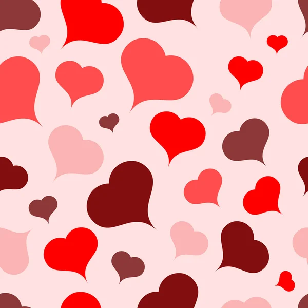 Corazones multicolores en un fondo claro. Seamless.Vector — Vector de stock