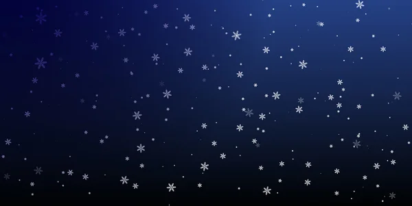 Noël un fond avec des flocons de neige tombants.Vector — Image vectorielle