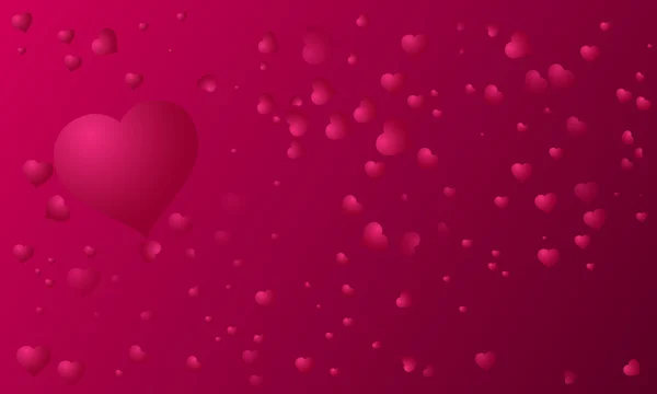 Een achtergrond van harten op Valentijnsdag Day.Vector — Stockvector