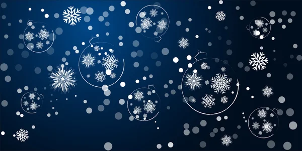 Új év karácsonyi díszek lóg a kék háttér — Stock Fotó