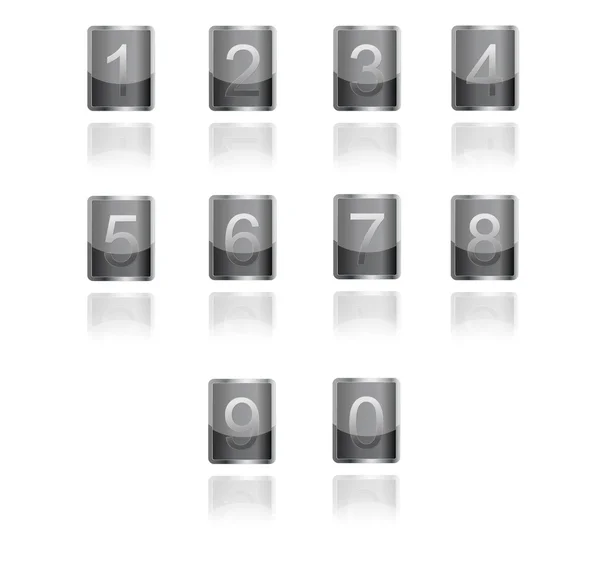 Un conjunto de dígitos de iconos 3D —  Fotos de Stock