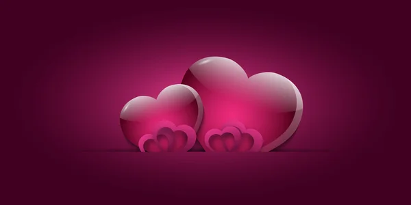 A background of hearts on Valentine's Day.Vector — Stock Vector