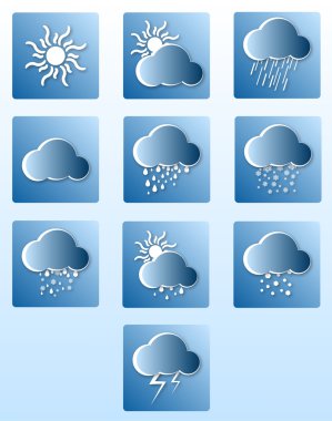 Hava Icons set. Vektör