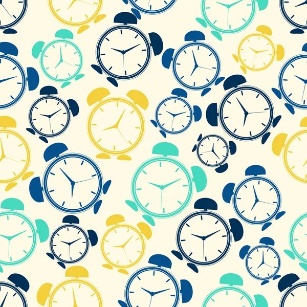 Seamless repeating pattern of colored abstract alarms — Stock Photo, Image