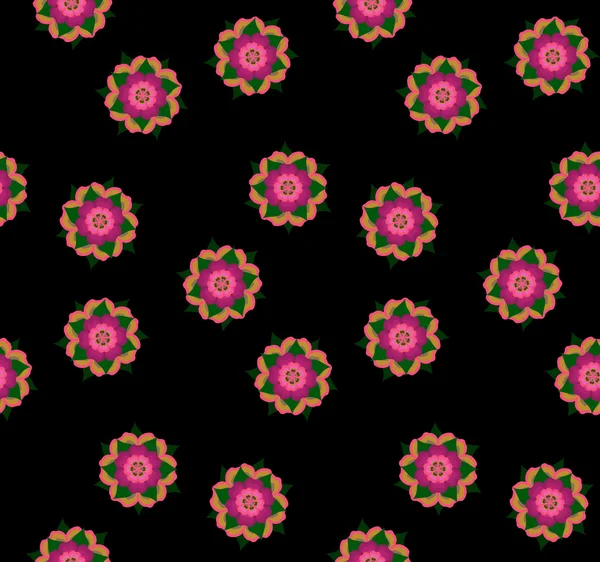 Nahtlos wiederholende Muster abstrakter Blumen. — Stockvektor