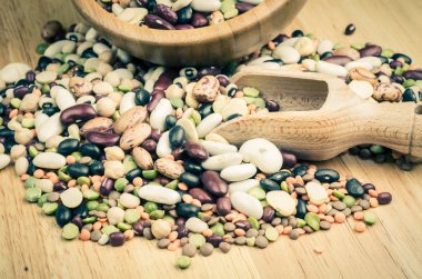 baklagiller ahşap, portre, arka plan, vintage styl