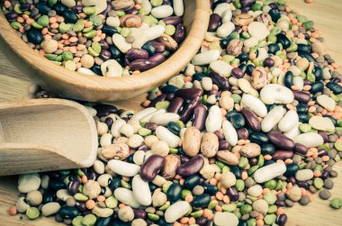 baklagiller ahşap, portre, arka plan, vintage styl