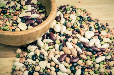 ahşap, portre, vintage tarzı, adam baklagiller