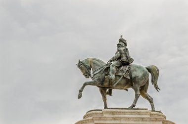 Atlı heykeli Ulusal Anıt Victor Emmanuel II, Roma, İtalya