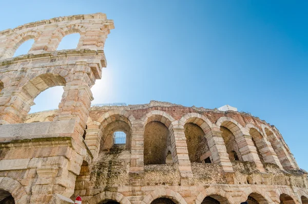 Eski Roma arena, Antik Roma ampitheater Verona, İtalya — Stok fotoğraf