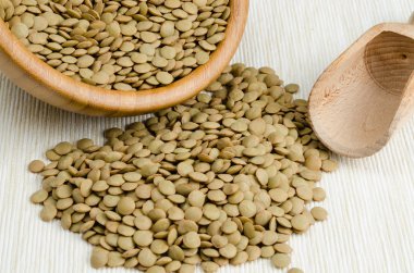 Mercimek, masa örtüsü, arka plan, üzerinde kapat