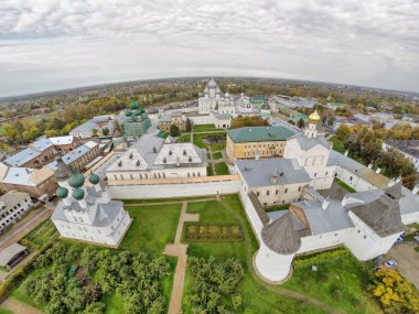 Aerial view on Rostov kremlin clipart