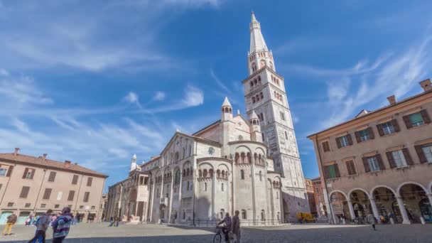 Time-lapse video av Modena katedralen — Stockvideo