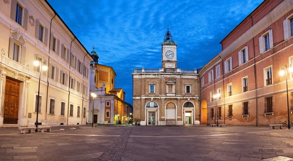 Piazza del Popolo in the evening, Ravenna — Stock Photo, Image