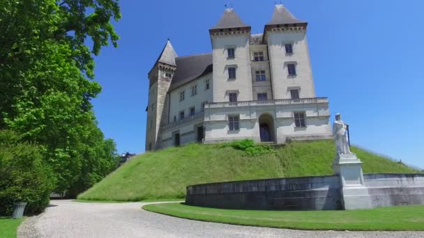 Slottet Chateau de Pau — Stockvideo