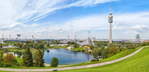 Panorama do parque olímpico em Munique — Fotografia de Stock