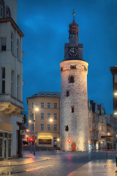 Halle Saale Németország Századi Lipcsei Torony Lipcsei Turm Történelmi Városi — Stock Fotó