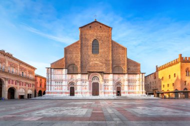 Bologna, Italy. View of Basilica di San Petronio on sunrise clipart