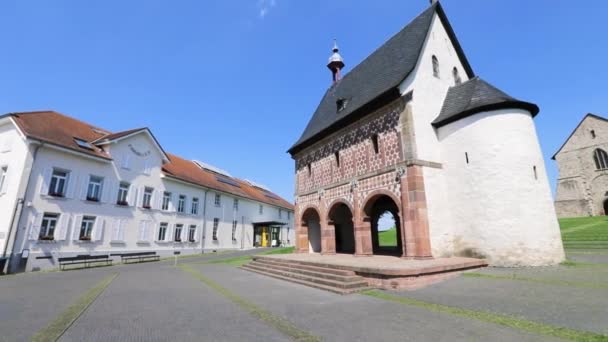 Lorsch Almanya Tarihi Carolingian Manastırı Nın Kapıcı Evi Manzarası — Stok video