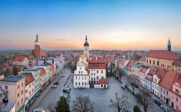 Wolow Poland Aerial View Town Hall Situated Market Rynek Square — Stock Photo, Image