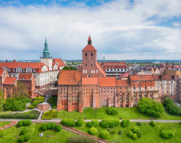 Grudziadz Pologne Vue Aérienne Vieille Ville Historique — Photo