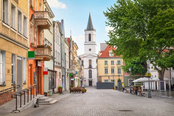 Widok Kościoła Matki Bożej Częstochowskiej Starego Rynku Zielonej Górze Polnad — Zdjęcie stockowe