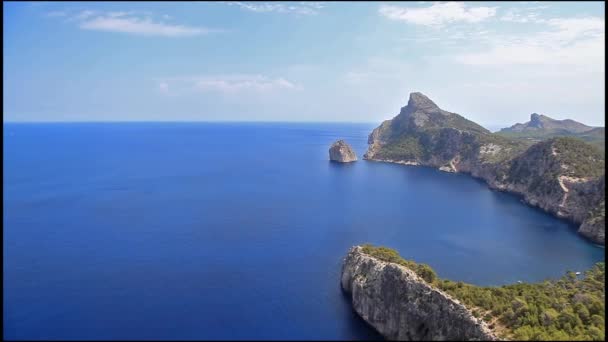 Bekijk op Kaap formentor, Mallorca — Stockvideo
