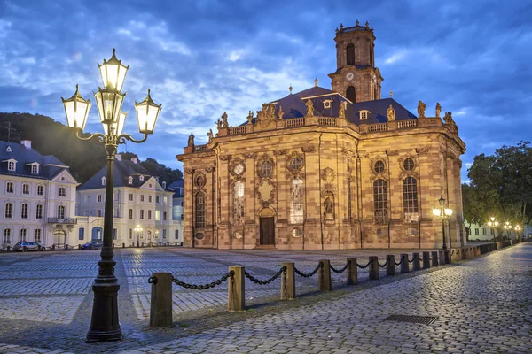 Kostel Ludwigskirche - barokní kostel v Saarbrücken — Stock fotografie