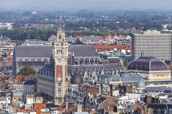 Widok na centrum miasta lille, Francja — Zdjęcie stockowe