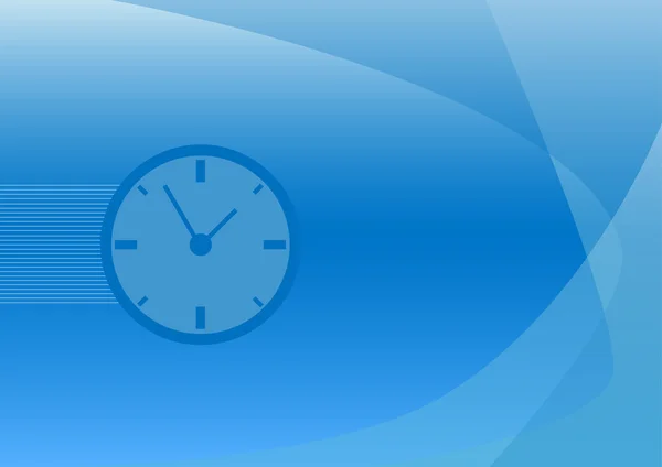 Blue desktop background with mechanical clock — Stock Vector
