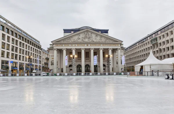 La nueva pista de patinaje en Bruselas — Foto de Stock