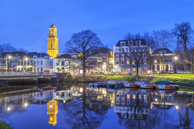 Zwolle in the evening, Netherlands clipart