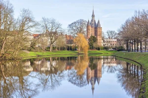 Średniowieczne miasto bramy Sassenpoort, Zwolle Obraz Stockowy