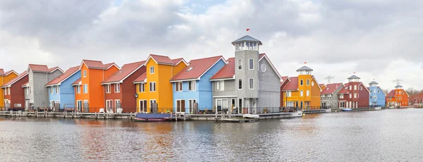 Panorama Reitdiephaven, Groningen — Zdjęcie stockowe