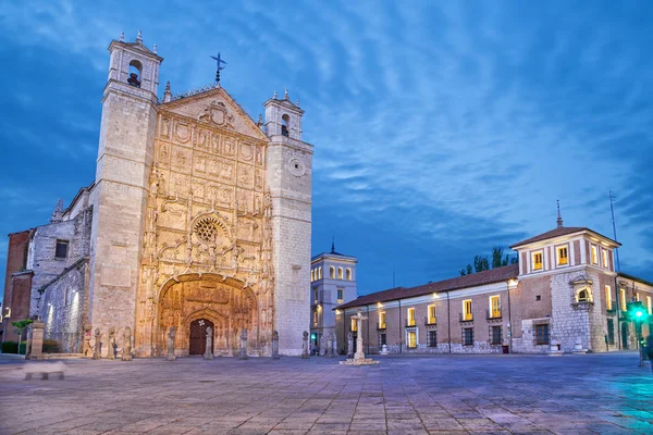 Kościół San Pablo w godzinach wieczornych, Valladolid — Zdjęcie stockowe