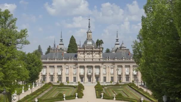 Königspalast von la granja de san ildefonso — Stockvideo