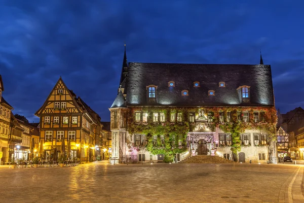 Stadshuset av Quedlinburg på Markt torget — Stockfoto